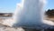 Erupting geyser