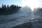 erupting geysers in Yellowstone National Park