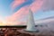 Erupting of Geysir geyser