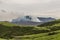 Erupting Mount Aso volcano view from natural trail in Kumamoto, Kyushu, Japan