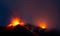 Eruption of active volcano