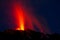 Eruption of active volcano