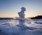 Eruption of famous Strokkur geyser in Iceland.