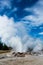 Eruption of geothermal in yellowstone park