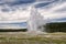 Eruption of Old Faithful geyser at Yellowstone National Park