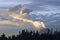 Eruption of a volcano Tungurahua in Ecuador