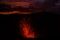 Eruption Yasur vulcano, sunset on the crater edge, Tanna, Vanuatu