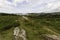 Eryri or Snowdonia heathland looking toward river estuary and Penrhyndeudraeth