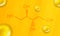 Erythritol chemical formula. Erythritol 3D Realistic chemical molecular structure