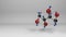 Erythritol molecule 3D render illustration