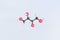 Erythritol molecule, isolated molecular model. 3D rendering