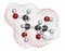 Erythritol non-caloric sweetener molecule. Atoms are represented as spheres with conventional color coding: hydrogen (white),