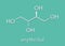 Erythritol non-caloric sweetener molecule. Skeletal formula.