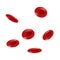 Erythrocytes, red blood cells, medical vector illustration