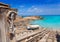 Es Calo de San Agusti port in Formentera island