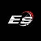 ES Logo Letter Speed Meter Racing Style