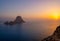 Es Vedra islet sunset in Balearic Islands