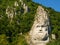 Esalnita, Romania - The statue of Decebal carved in the mountain, Iron Gates Natural Park