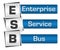 ESB - Enterprise Service Bus Blue Grey Squares Vertical