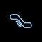 escalator down icon in neon style. One of Stairs collection icon can be used for UI, UX