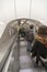 Escalator down to a London Underground station