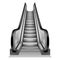 Escalator mockup, realistic style
