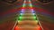 Escalator with multi-colored LED rainbow lights goes without people. Subway station in Stockholm, Sweden.