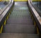 Escalator in shopping mall from top view