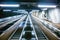 Escalators in Stockholm metro.