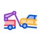 Escape Machine Truck Icon Vector Outline Illustration