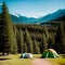 Escape to Nature,Experience Camping in a Beautiful Forest Surrounded by Majestic Mountains