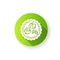 Escargot de bourgogne green flat design long shadow glyph icon