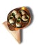 Escargot, French delicacy, isolated