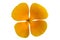 Eschscholzia California poppy orange flower isolated on white.