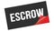 ESCROW text on black red sticker stamp