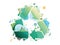 ESG and ECO friendly community with recycling symbol its suit to add words vector illustration graphic EPS 10