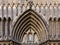 Esglesia de Santa Maria del PI. Decorated portal in typical catalan gothic style. Barcelona, Spain