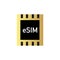 Esim embedded sim card modern technology vector