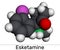 Esketamine molecule. It is the S-enantiomer of ketamine, with analgesic, anesthetic and antidepressant activities.. Molecular