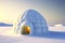 Eskimo home snow igloo at North Pole