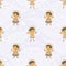 Eskimo people seamless pattern