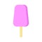 Eskimo pink on stick. Ice cream vector illustration