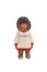 Eskimos. A common souvenir from Alaska : a ceramic miniature of the Eskimos girl for a shelf display, interior decoration. Eskimo