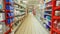 Eskisehir, Turkey - April 17, 2017: Interior of Carrefour supermarket originated in France