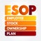 ESOP - Employee Stock Ownership Plan acronym, business concept background