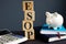 ESOP employee stock ownership plans. Cubes with letters