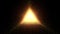 Esoteric energy,Animation of a glowing neon triangle.Light triangle abstract futuristic background