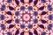 Esoteric neon glowing geometric mandala. Kaleidoscopic background. Magic mystic fantasy fractal