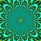 Esoteric vibrant mandala in neon color