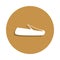 espadrilles plimsolls shoes icon in badge style. One of clothes collection icon can be used for UI, UX